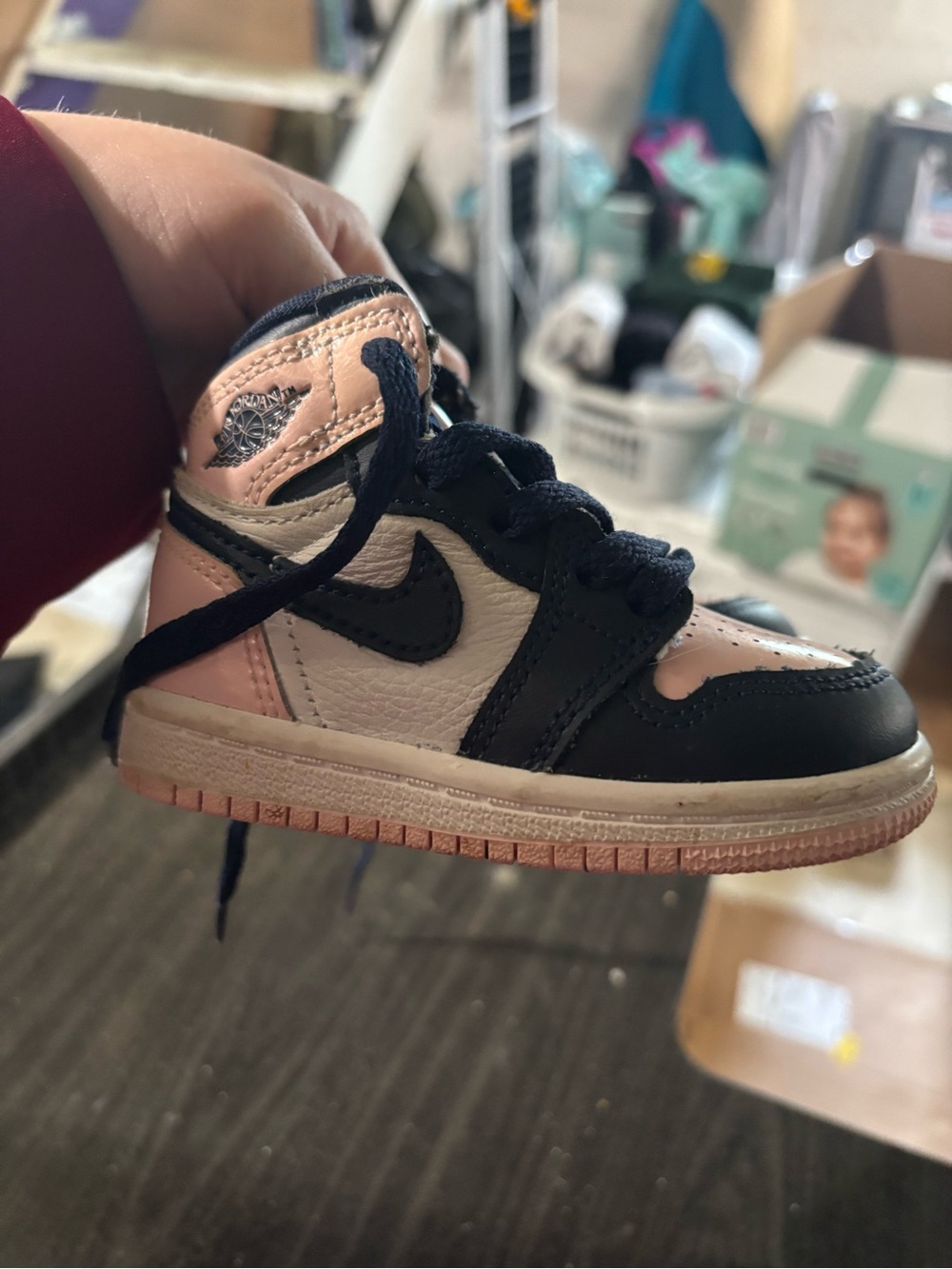 Nike Kids' Pink & Black High-Top Sneaker